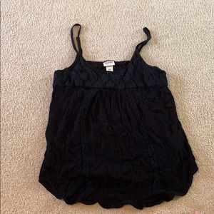 Black lace detail tank